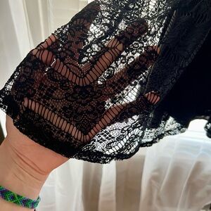 See You Monday Black Lace Dress